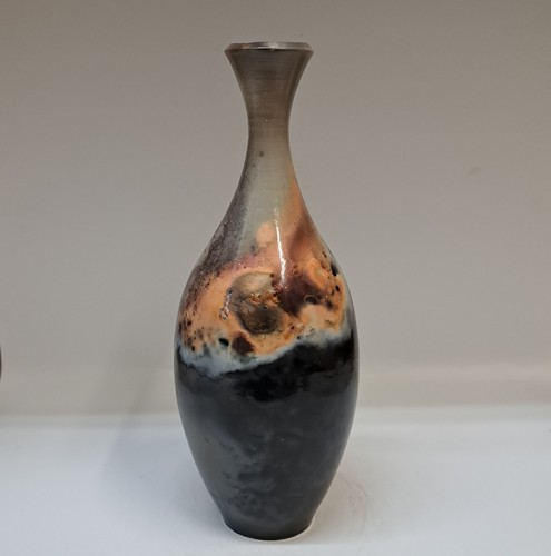 BS-058 Bottle-Shaped, Pit Fired 11.5x4.5 $195 at Hunter Wolff Gallery